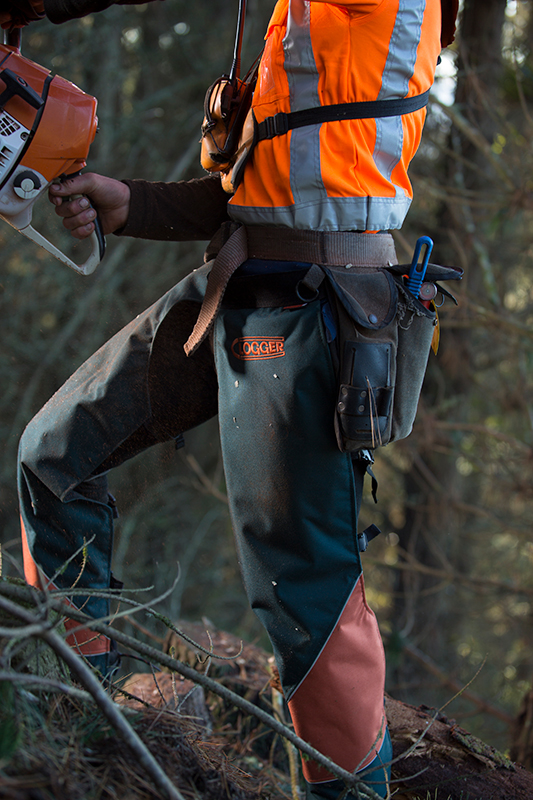 Chainsaw safety gear for ground work